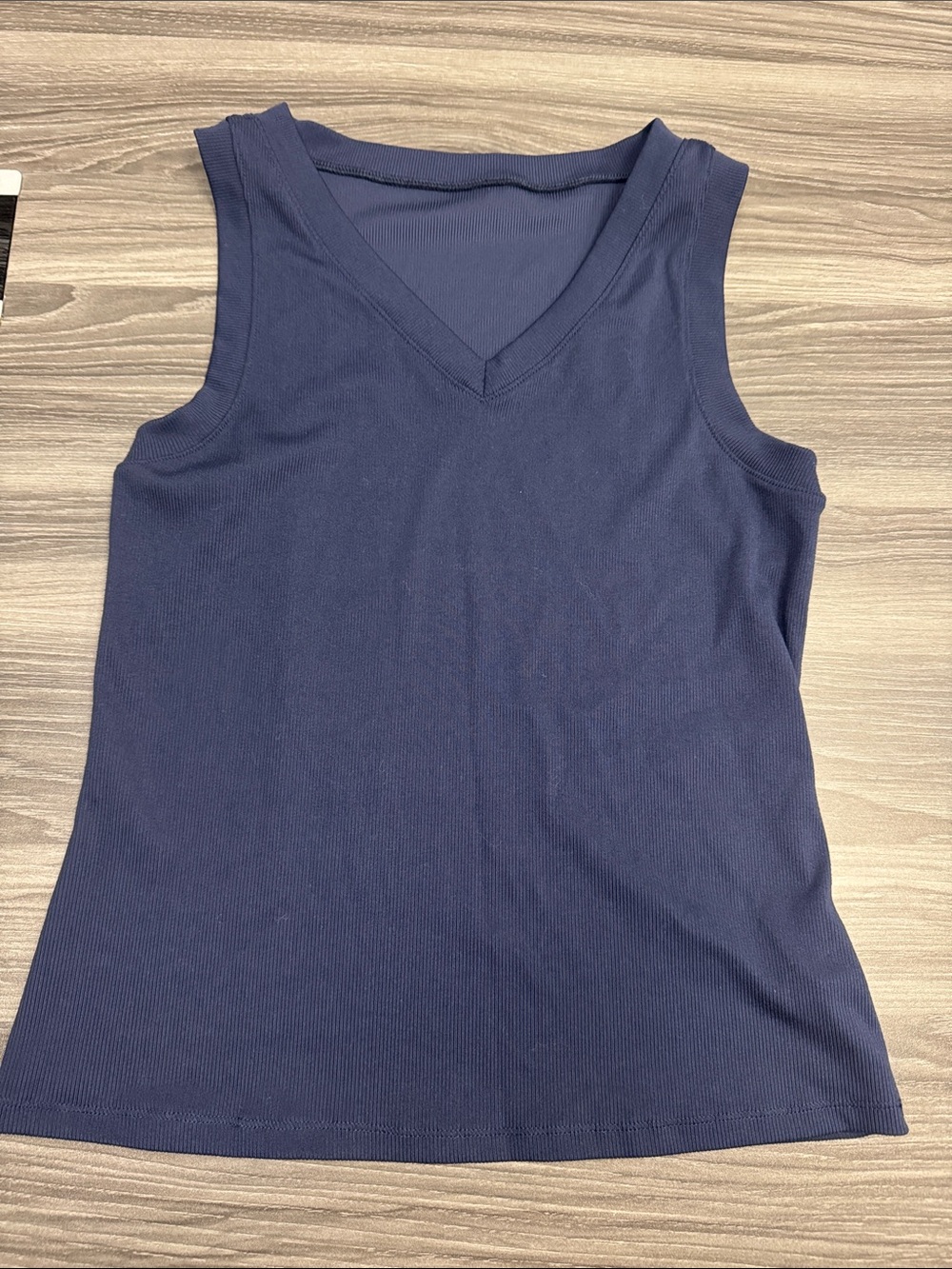 DSG Navy Ribbed V-Neck Tank Top